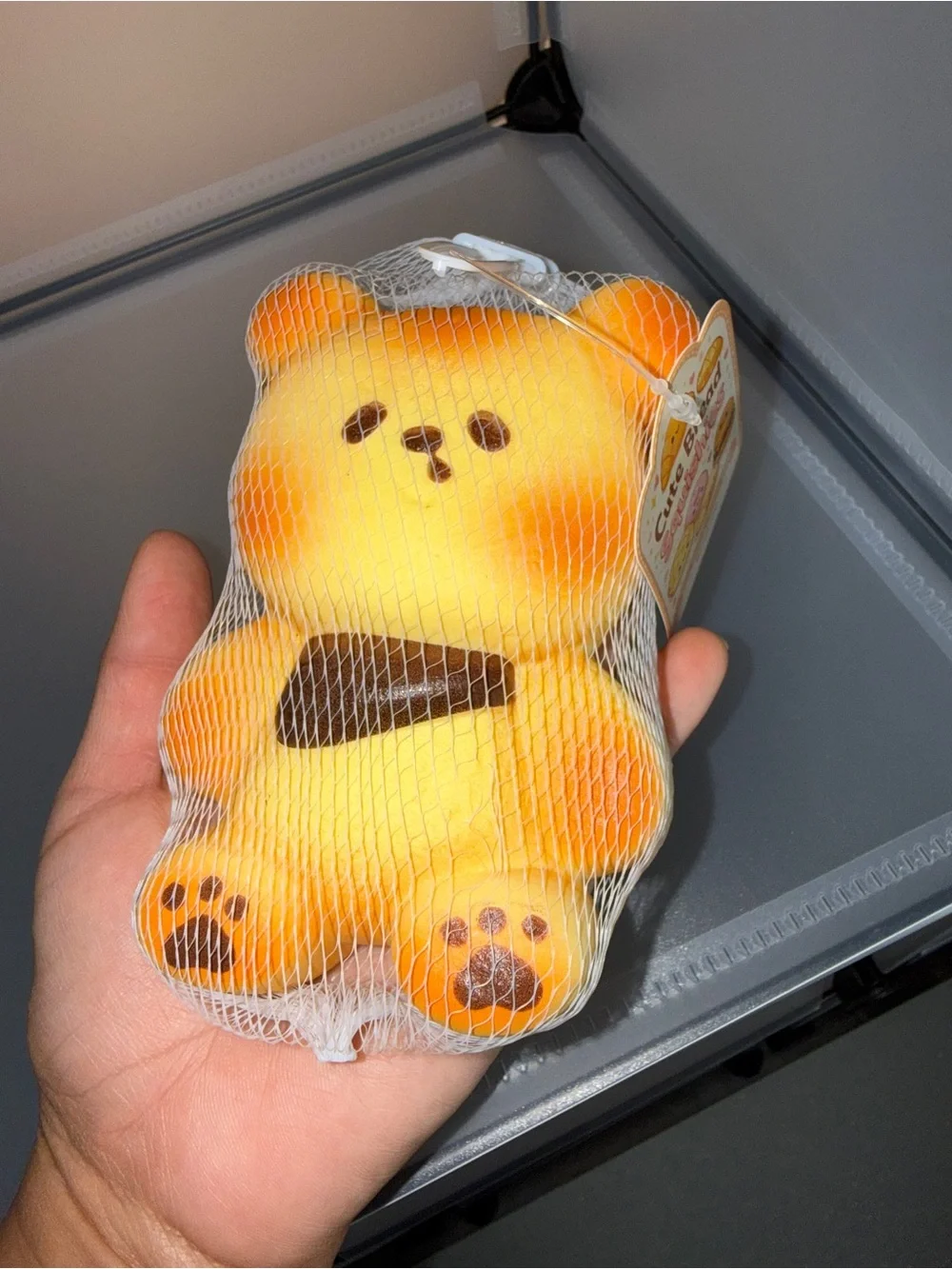 Teddy Bear Bread Soft Fluffy Squishy Yellow/Brown